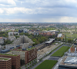 Image showing aerial view of Berlin at summer time