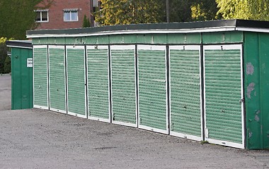 Image showing Green garage