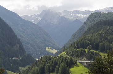 Image showing alpine scenery at summer time