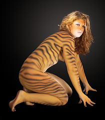 Image showing tiger woman