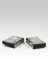 Image showing halved hard disk drive