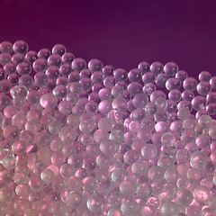 Image showing translucent globules in violet back