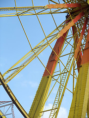 Image showing multicolored big wheel detail