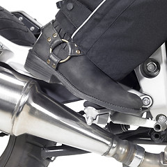 Image showing biker boots detail