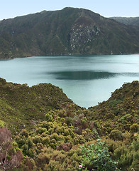 Image showing lakeside scenery at the Azores
