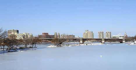 Image showing Boston scenery at winter time