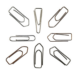 Image showing metallic paper clips variation