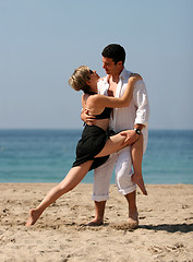 Image showing Tango on the beach
