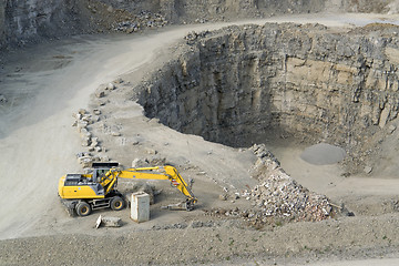 Image showing yellow quarry digger