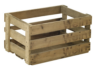 Image showing wooden wine crate