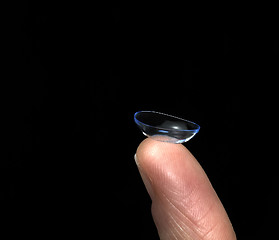 Image showing contact lens on finger tip