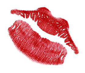 Image showing red lip print