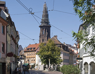 Image showing Freiburg im Breisgau street scenery