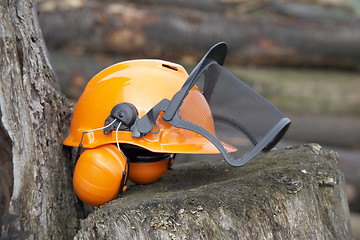 Image showing protective helmet outdoor shot