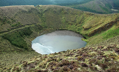 Image showing crater lake at the Azores