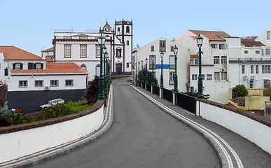 Image showing street scenery at Ponta Delgada