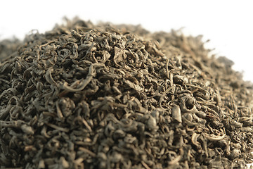 Image showing pile of chinese gunpowder tea