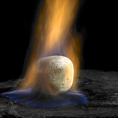 Image showing burning stone