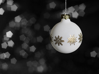 Image showing white Christmas bauble