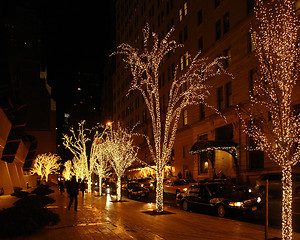 Image showing New York street scenery at Christmas time