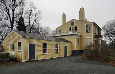 Image showing Longfellow House in cloudy ambiance