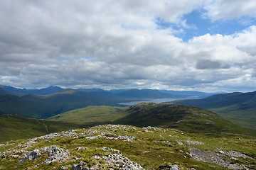 Image showing panoramic view over Buachaille Etive Mor