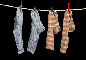 Image showing clothesline and sox