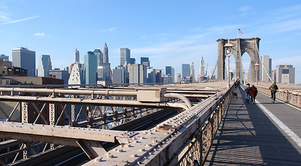 Image showing at Brooklyn Bridge in New York