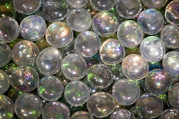 Image showing iridescent glass beads