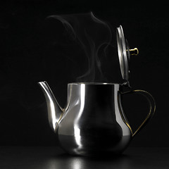 Image showing stainless steel tea pot