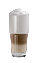 Image showing glass of latte macchiato