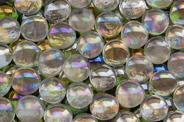 Image showing iridescent glass beads