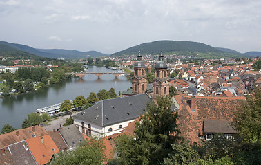 Image showing Miltenberg aerial view in sunny ambiance