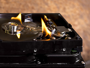 Image showing burning hard disks