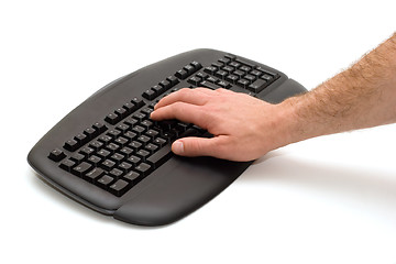 Image showing Hand on Keyboard