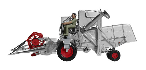 Image showing nostalgic combine harvester toy