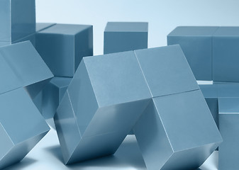 Image showing blue cubic objects