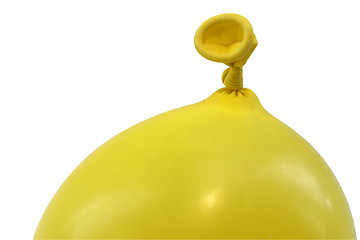 Image showing yellow balloon upright