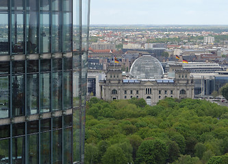 Image showing aerial view with german parliament