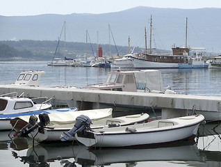 Image showing harbor scenery in Croatia