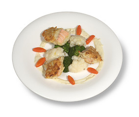 Image showing fine meal on white plate