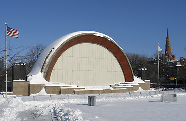 Image showing acoustic shell at winter time