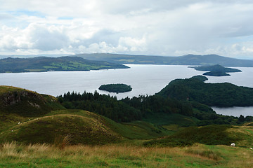 Image showing panoramic view over Loch Lomond