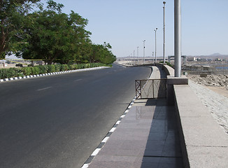 Image showing road on Aswan dam