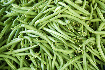 Image showing fresh green runner beans