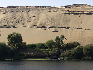 Image showing sunny Nile coast near Aswan