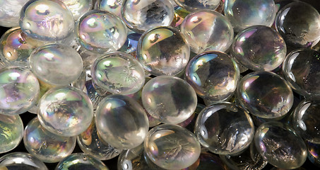 Image showing iridescent glass beads