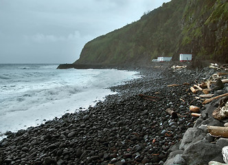 Image showing cliffy coastal scenery at the Azores