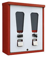 Image showing red and white vending machine