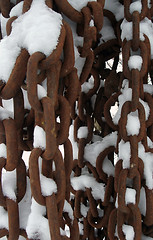 Image showing chains and snow